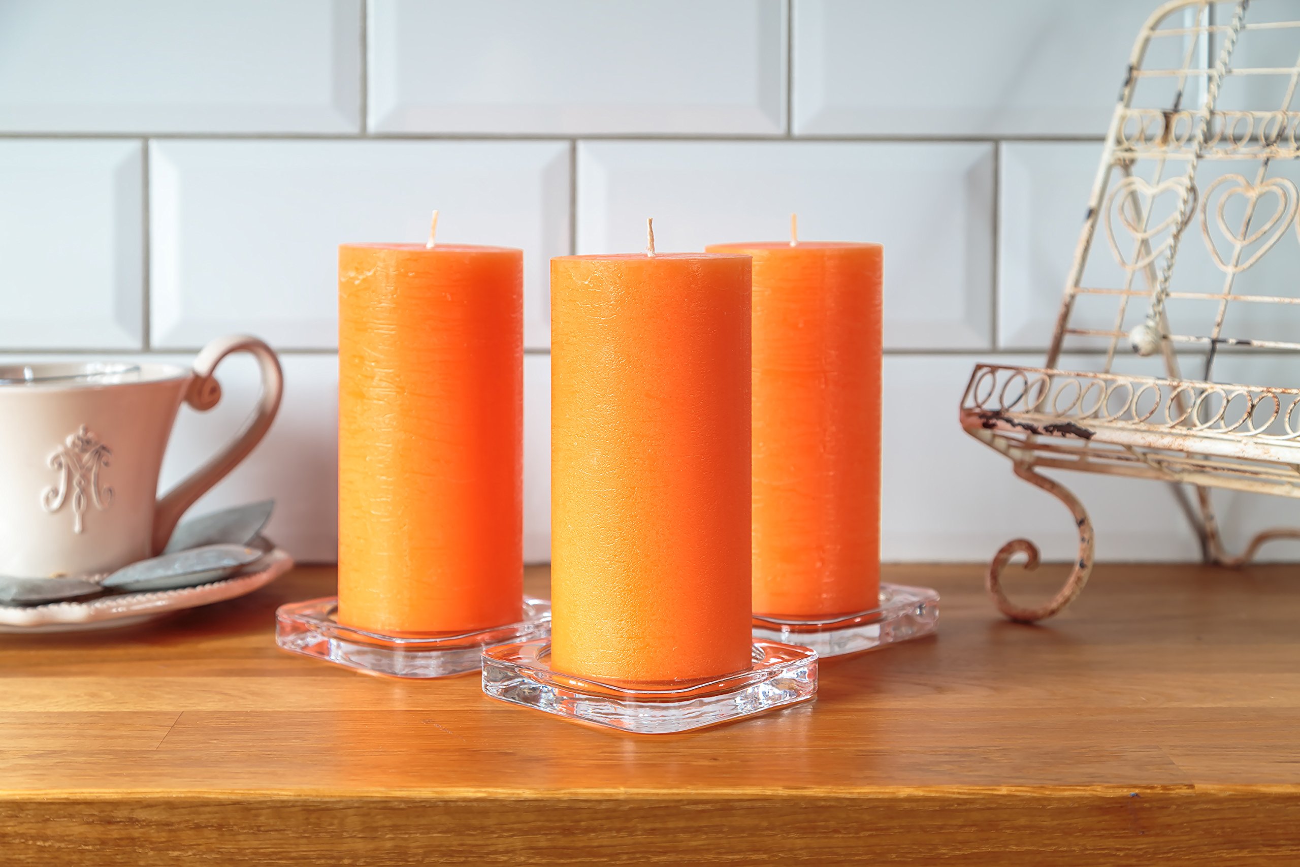 Amazon.co.jp: Melt Candle ピラーキャンドル 3個パック - 無香